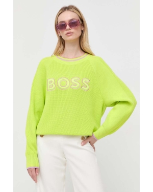 Boss Orange sweter BOSS ORANGE damski kolor żółty