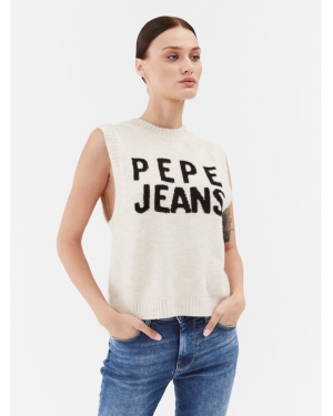 Pepe Jeans Sweter PL702039 Écru Regular Fit