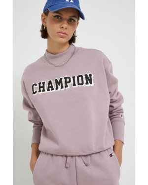Champion bluza damska kolor fioletowy gładka 115439-EBY