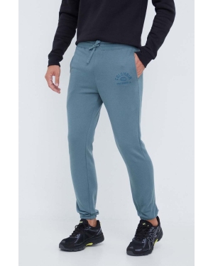 Columbia spodnie dresowe kolor niebieski z nadrukiem