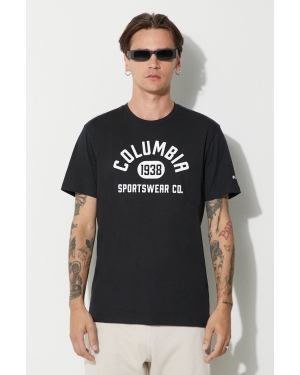 Columbia t-shirt męski kolor czarny z nadrukiem