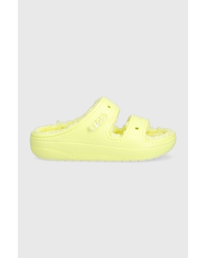 Crocs klapki Classic Cozzzy Sandal kolor żółty 207446