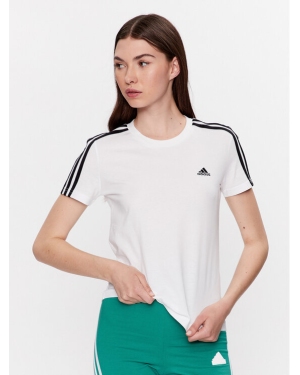 adidas T-Shirt Essentials Slim 3-Stripes T-Shirt GL0783 Biały Slim Fit