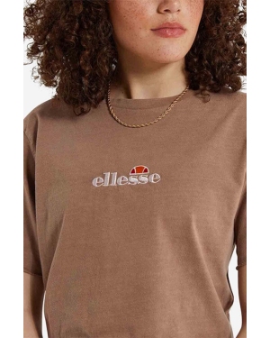 Ellesse t-shirt bawełniany kolor brązowy SGM14013-PINK