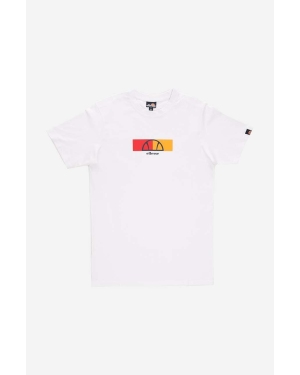 Ellesse t-shirt bawełniany kolor biały z nadrukiem SHR17633-WHITE