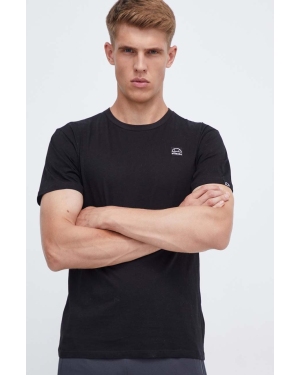 Ellesse t-shirt bawełniany kolor czarny z aplikacją