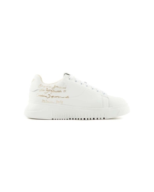 Emporio Armani sneakersy skórzane kolor biały X3X024 XN894 N195