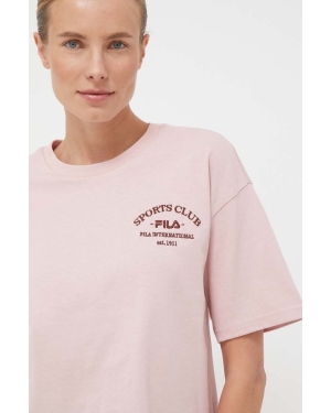 Fila t-shirt bawełniany kolor różowy