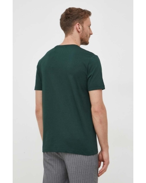 Gant t-shirt bawełniany kolor zielony z aplikacją