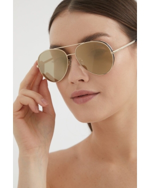 Guess okulary przeciwsłoneczne damskie kolor złoty
