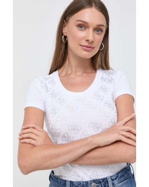 Guess t-shirt damski kolor biały