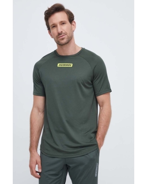 Hummel t-shirt treningowy hmlTE TOPAZ T-SHIRT kolor zielony z nadrukiem 213475