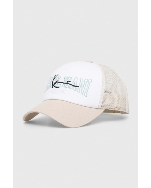 Karl Kani czapka z daszkiem kolor biały z aplikacją