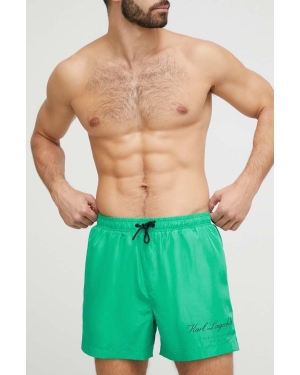 Karl Lagerfeld szorty kąpielowe kolor turkusowy