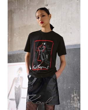 Karl Lagerfeld t-shirt bawełniany x The Ultimate icon kolor czarny