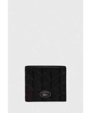 Lacoste portfel skórzany męski kolor czarny