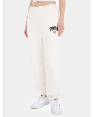 Tommy Jeans Spodnie dresowe New Varisty DW0DW16379 Biały Relaxed Fit