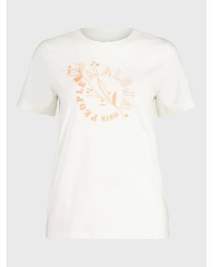 Maloja T-Shirt ZwölferhornM. 35405-1-8585 Biały Regular Fit