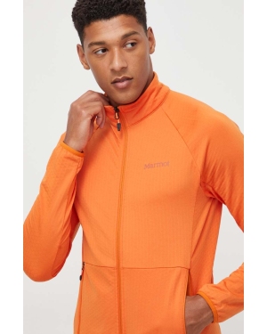Marmot bluza sportowa Leconte Fleece męska kolor pomarańczowy gładka