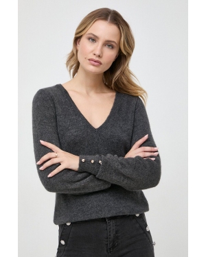 Morgan sweter z domieszką wełny damski kolor szary lekki