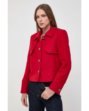 Morgan kurtka z domieszką wełny kolor czerwony przejściowa
