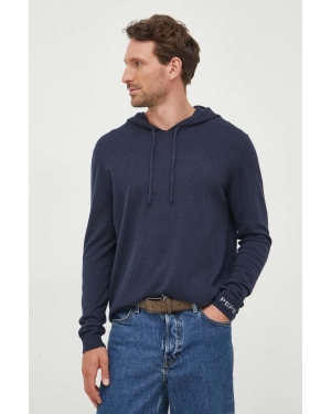 Pepe Jeans sweter z domieszką wełny Andre męski kolor granatowy lekki