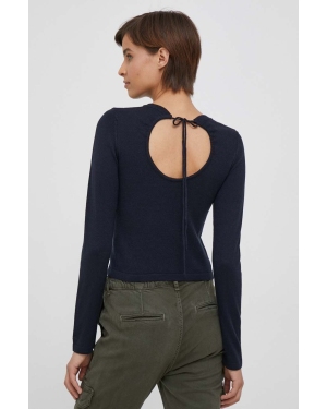 Pepe Jeans sweter z domieszką wełny Sara damski kolor granatowy lekki