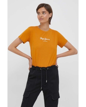 Pepe Jeans t-shirt bawełniany Wendys kolor pomarańczowy