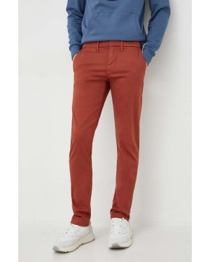 Pepe Jeans spodnie James męskie kolor czerwony dopasowane