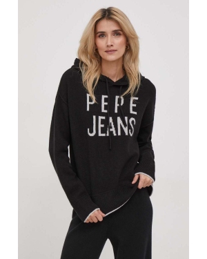 Pepe Jeans sweter wełniany Damaris damski kolor czarny lekki