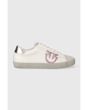 Pinko sneakersy skórzane Seattle kolor biały 101631 A18A J6Y