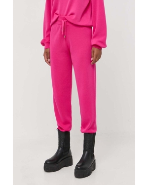 Pinko spodnie dresowe kolor fioletowy gładkie