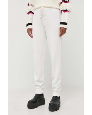 Pinko spodnie dresowe kolor biały gładkie