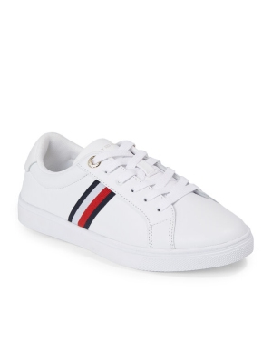 Tommy Hilfiger Sneakersy Essential Stripes Court Sneaker FW0FW07449 Biały