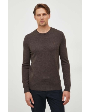 Polo Ralph Lauren sweter wełniany męski kolor brązowy