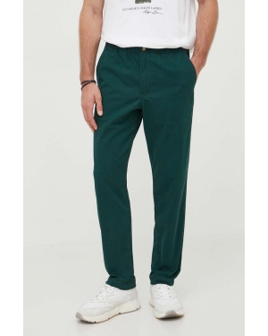 Polo Ralph Lauren spodnie męskie kolor zielony proste