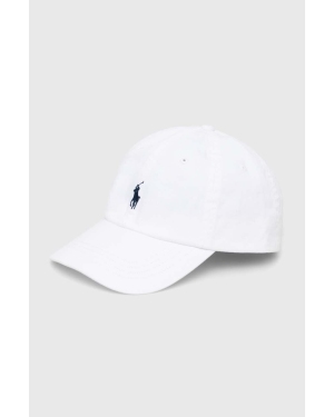 Polo Ralph Lauren czapka z daszkiem bawełniana kolor biały z aplikacją