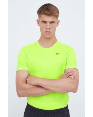 Reebok t-shirt treningowy Tech kolor zielony gładki