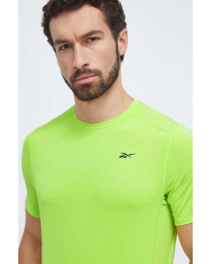 Reebok t-shirt treningowy Activchill kolor zielony gładki