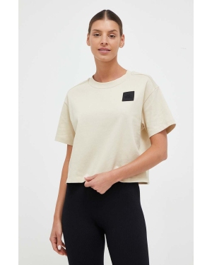 The North Face t-shirt bawełniany kolor beżowy