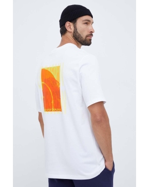 The North Face t-shirt bawełniany kolor biały z nadrukiem