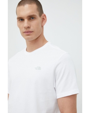 The North Face t-shirt bawełniany kolor biały gładki