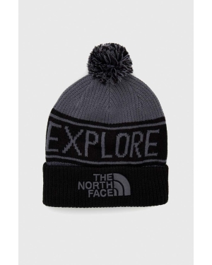 The North Face czapka kolor czarny z grubej dzianiny