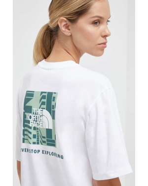 The North Face t-shirt bawełniany damski kolor biały