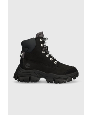 Timberland workery Adley Way Sneaker Boot damskie kolor czarny na płaskim obcasie lekko ocieplone TB0A5XBG0151