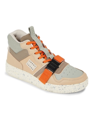 Tommy Jeans Sneakersy Tjm Basket Leather Buckle Mid EM0EM01288 Beżowy