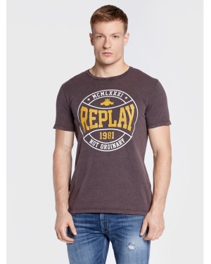 Replay T-Shirt M6292.000.22658LM Fioletowy Regular Fit