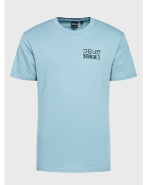 Deus Ex Machina T-Shirt Good Luck DMF221428D Niebieski Regular Fit