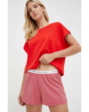 Tommy Hilfiger piżama bawełniana kolor czerwony bawełniana
