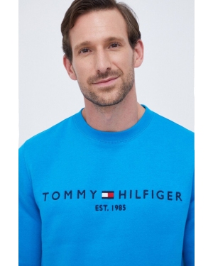 Tommy Hilfiger bluza męska kolor zielony z aplikacją